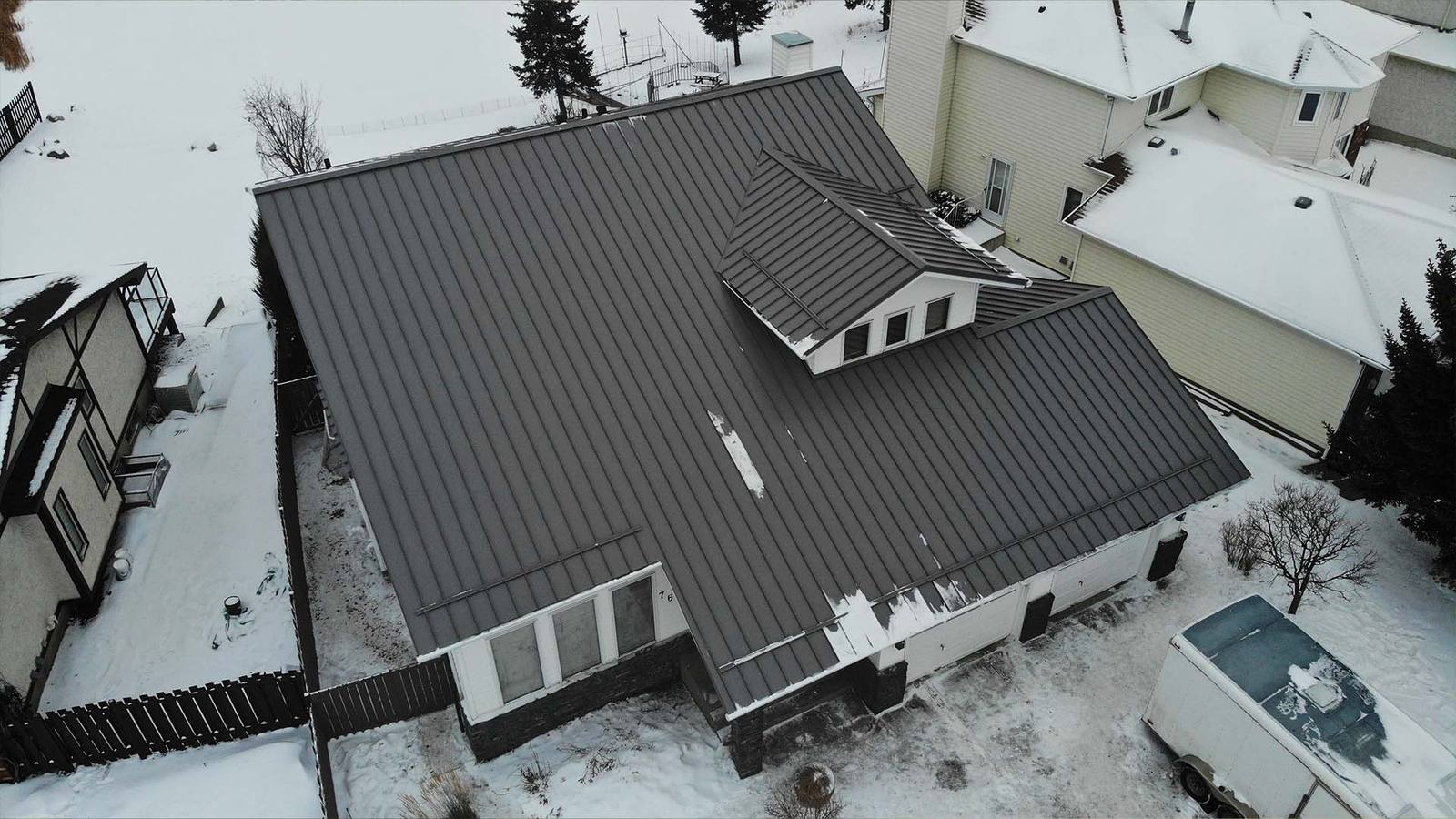 Standing seam metal roof in Iron Ore by IronWrap in Westlock