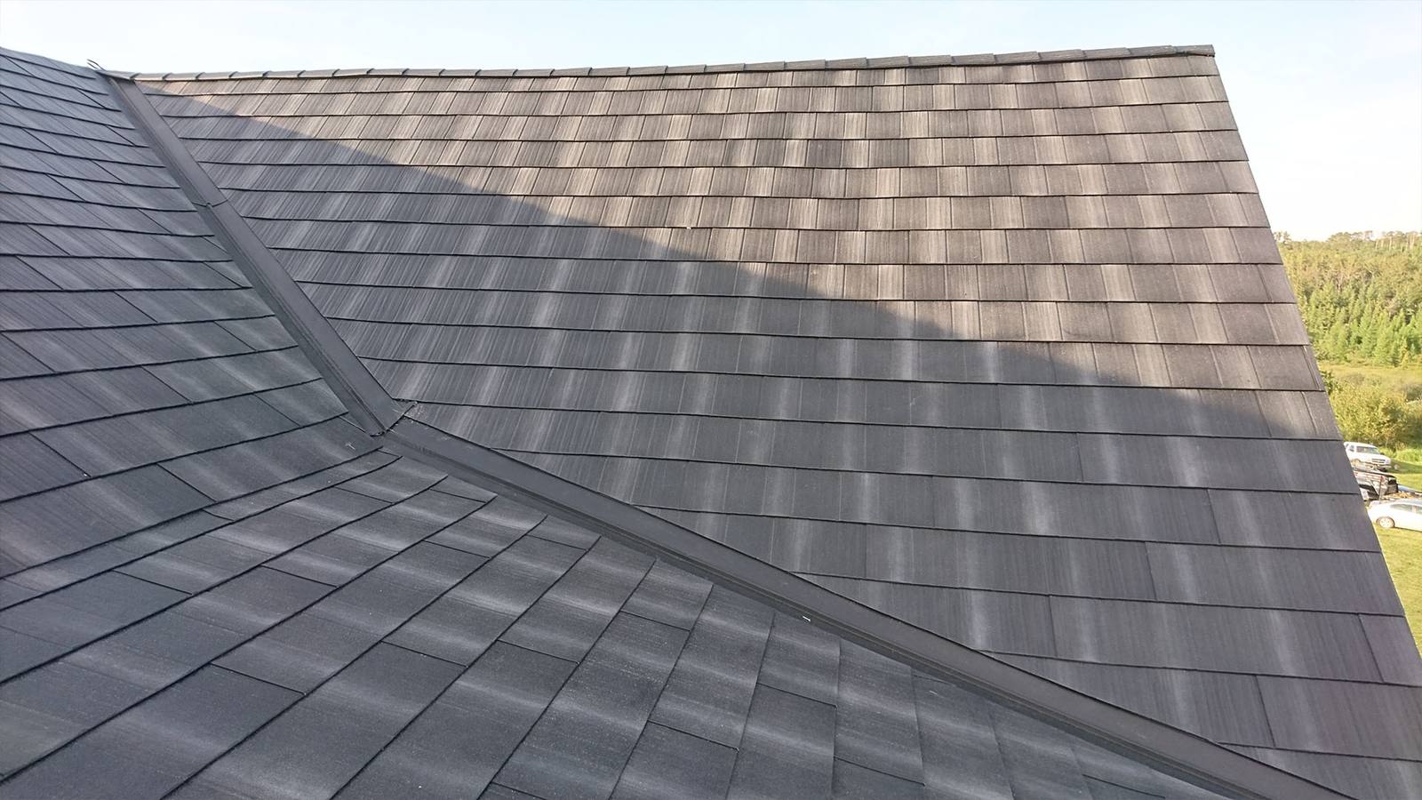 Standing seam roof close-up